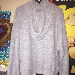 Grey hooded pullover